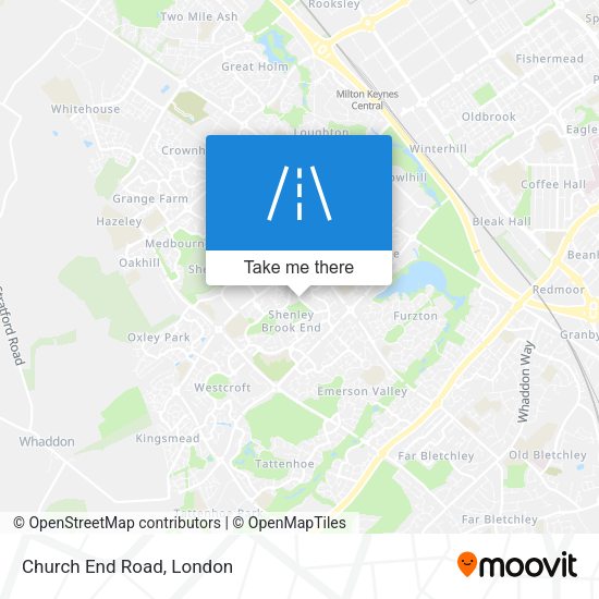 Church End Road map
