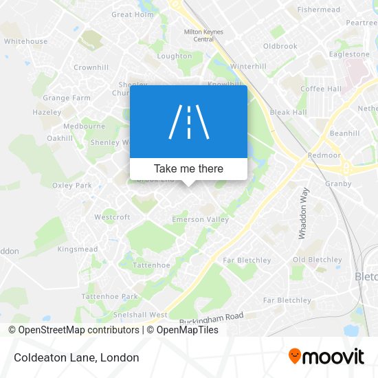 Coldeaton Lane map