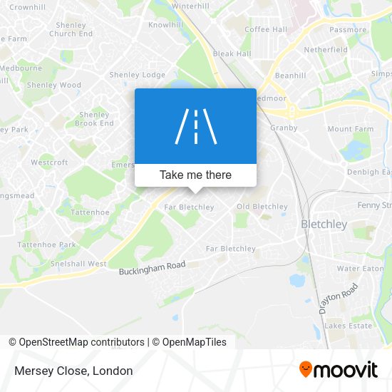 Mersey Close map