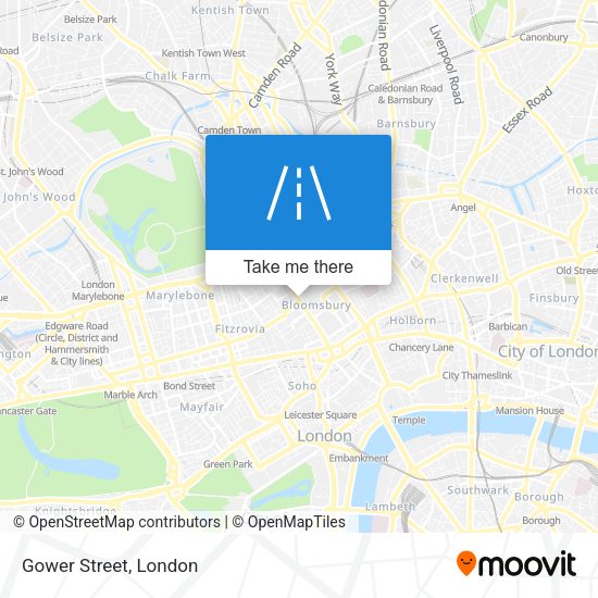 Gower Street map