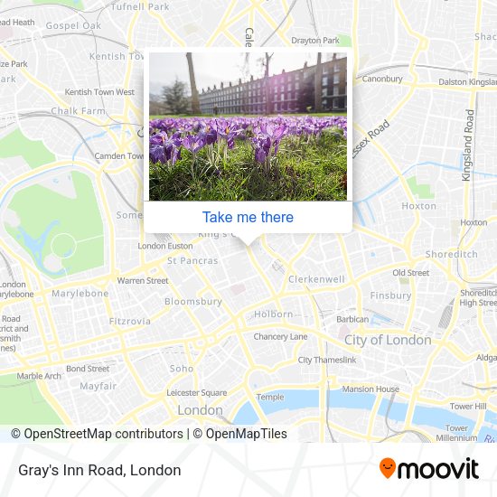 Gray's Inn Road map