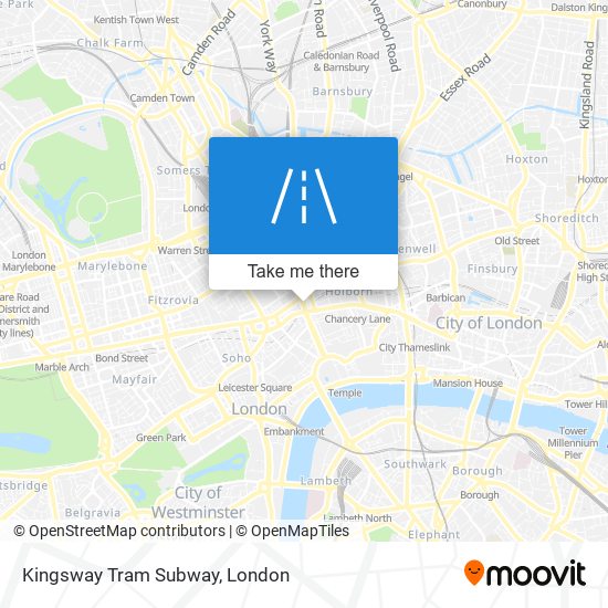 Kingsway Tram Subway map