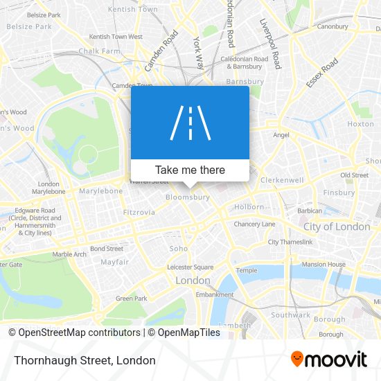 Thornhaugh Street map
