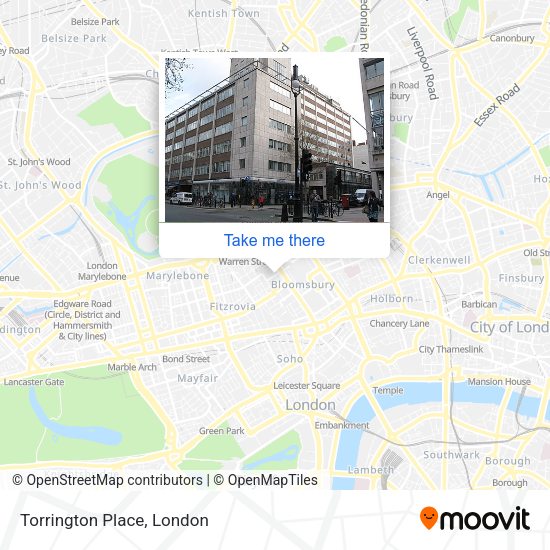 Torrington Place map