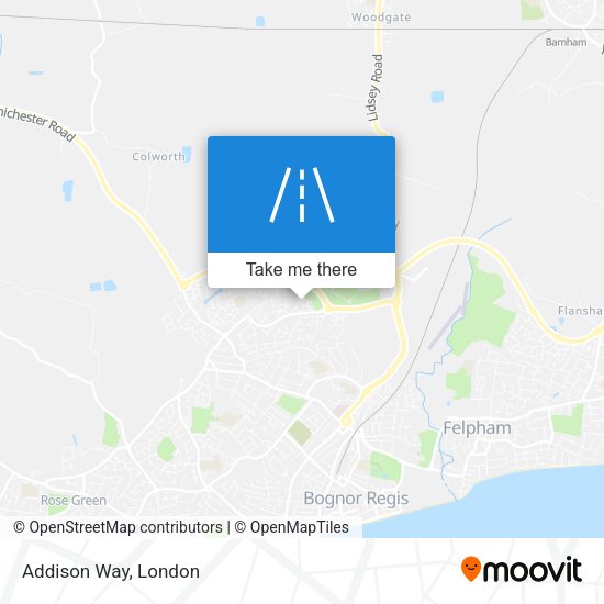 Addison Way map