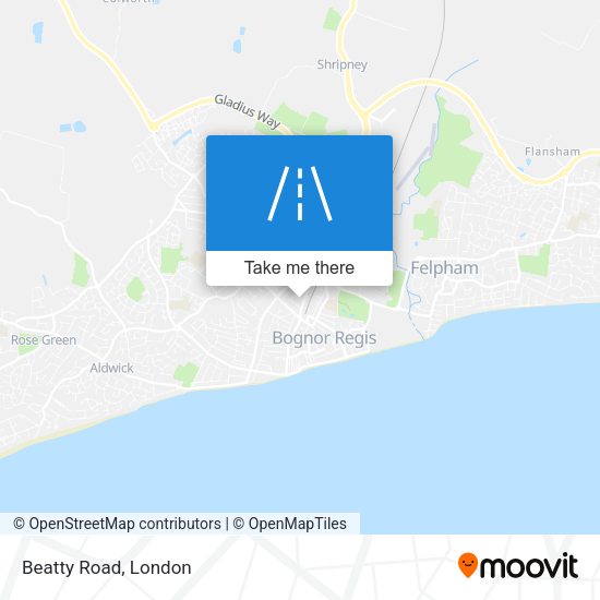 Beatty Road map