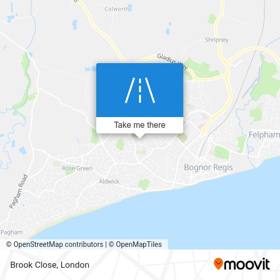 Brook Close map