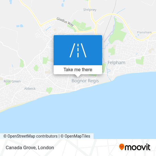 Canada Grove map