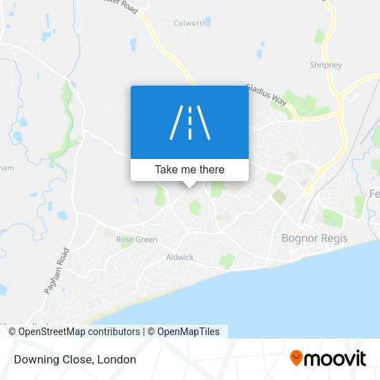 Downing Close map