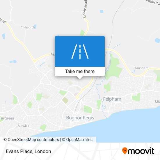 Evans Place map