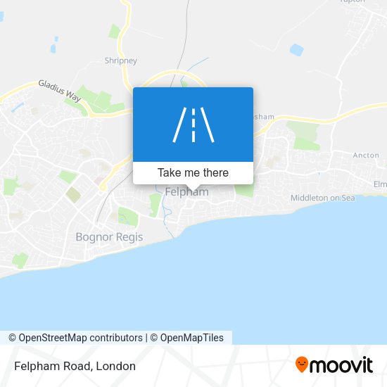 Felpham Road map