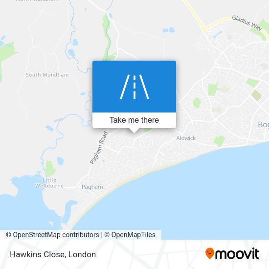 Hawkins Close map