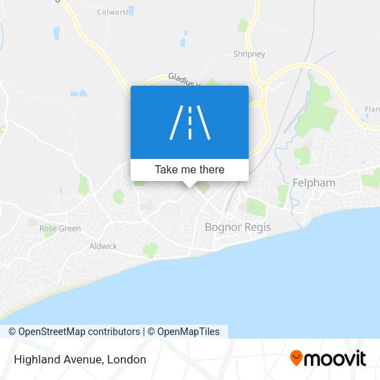 Highland Avenue map