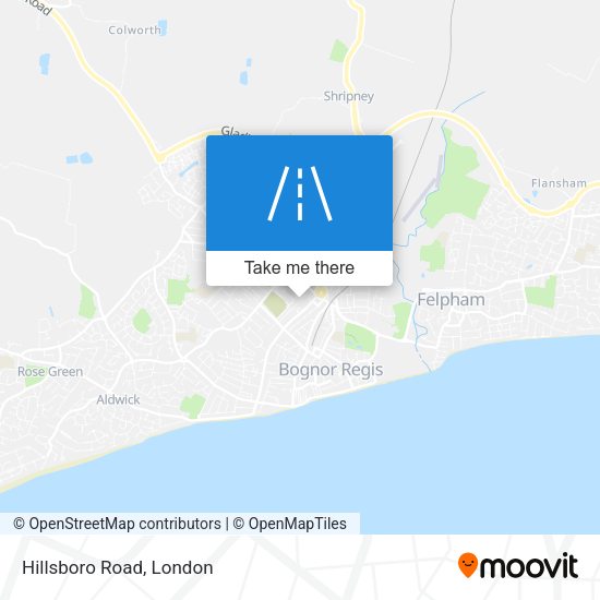 Hillsboro Road map