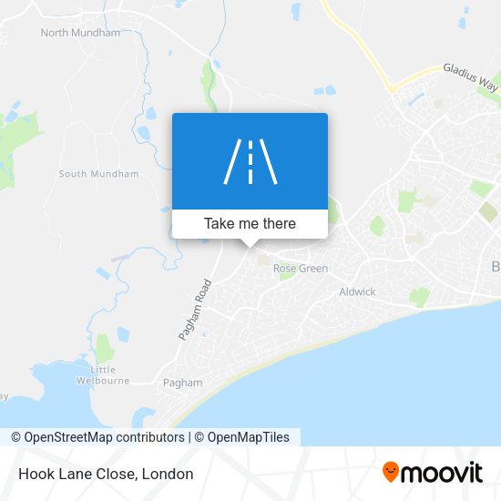 Hook Lane Close map