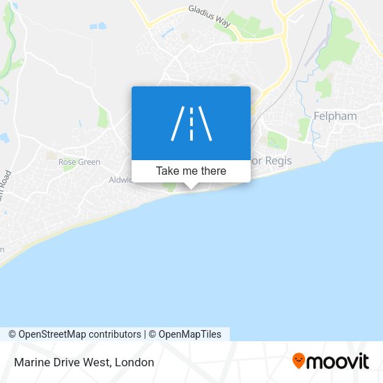 Marine Drive West map