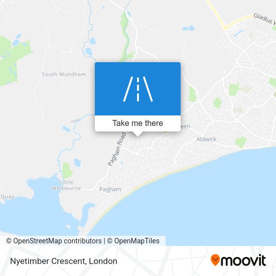 Nyetimber Crescent map