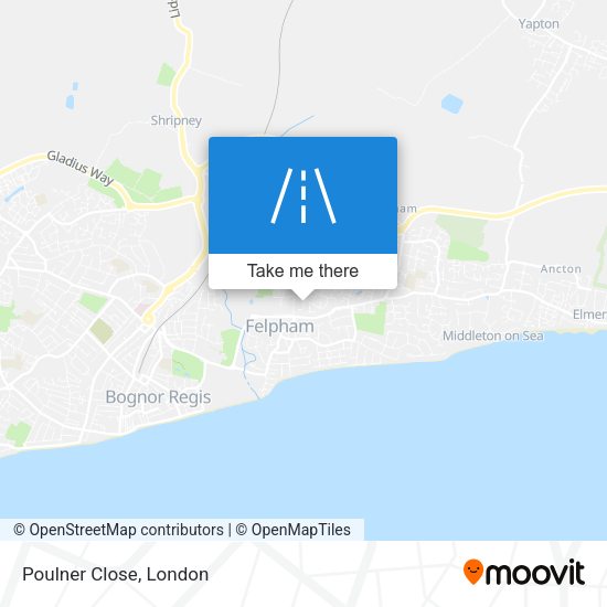 Poulner Close map