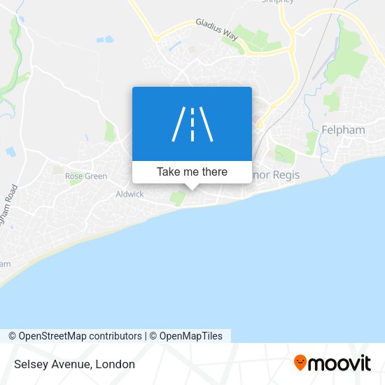 Selsey Avenue map