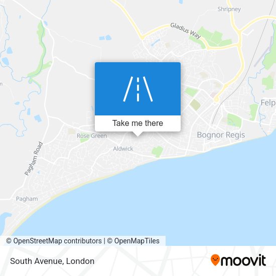 South Avenue map