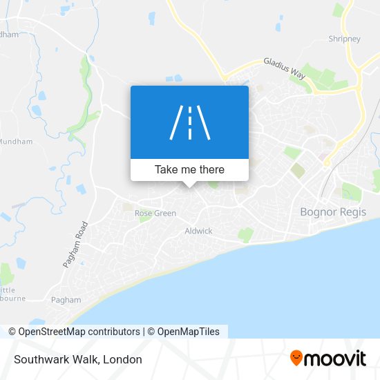 Southwark Walk map
