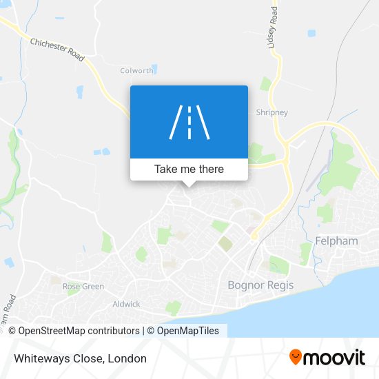 Whiteways Close map
