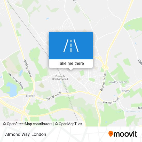 Almond Way map