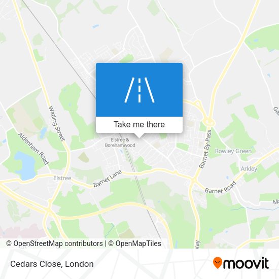 Cedars Close map