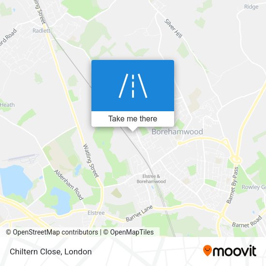 Chiltern Close map