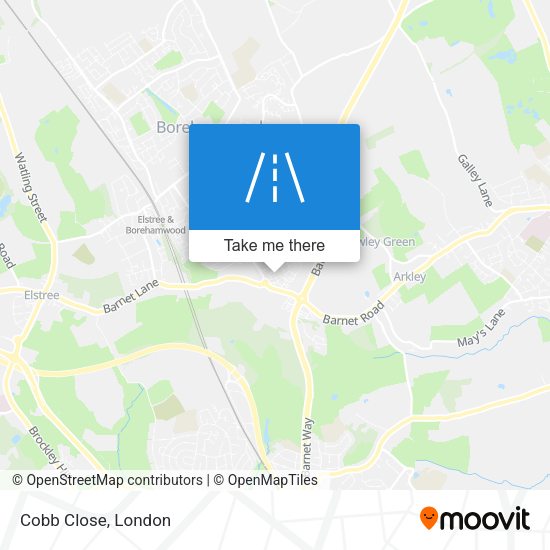 Cobb Close map