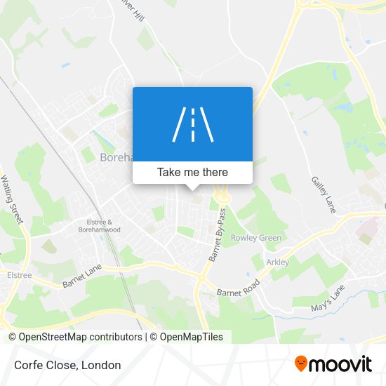 Corfe Close map