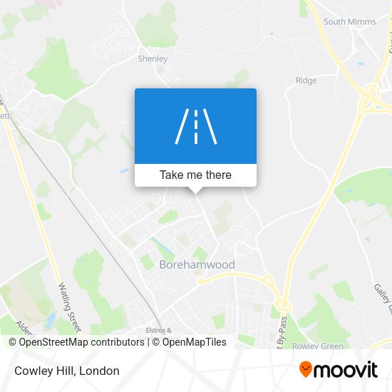 Cowley Hill map