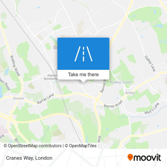 Cranes Way map