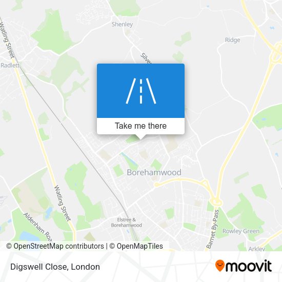 Digswell Close map