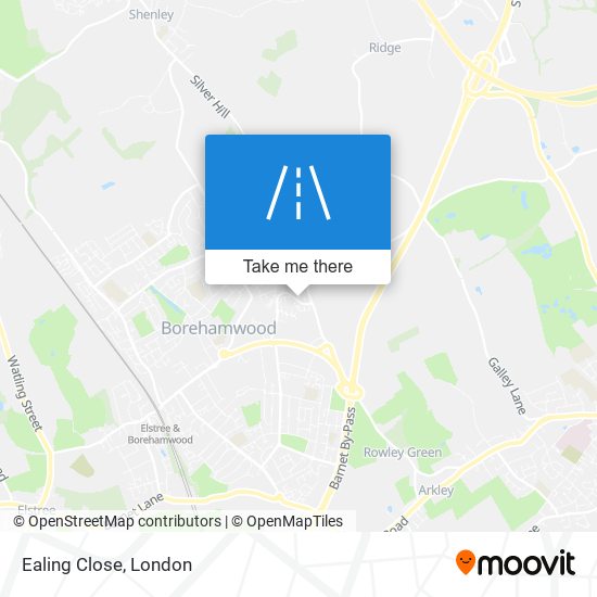 Ealing Close map