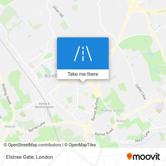 Elstree Gate map