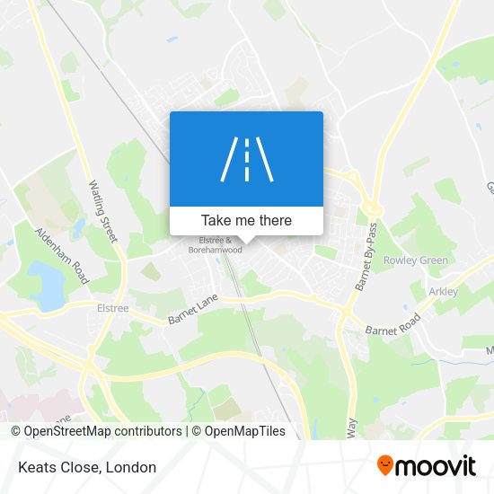 Keats Close map