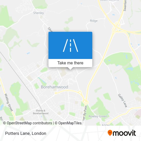 Potters Lane map
