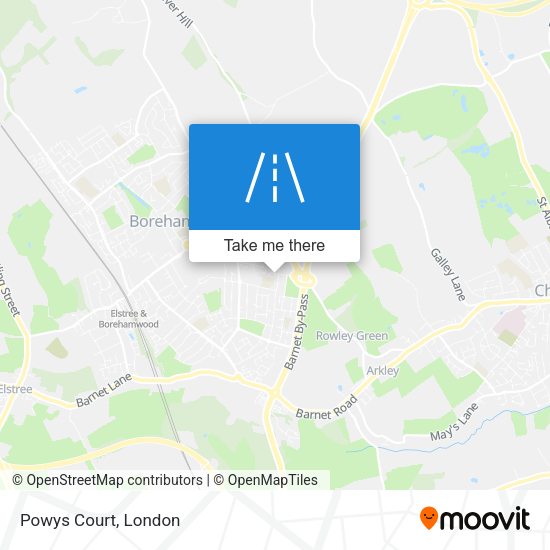 Powys Court map