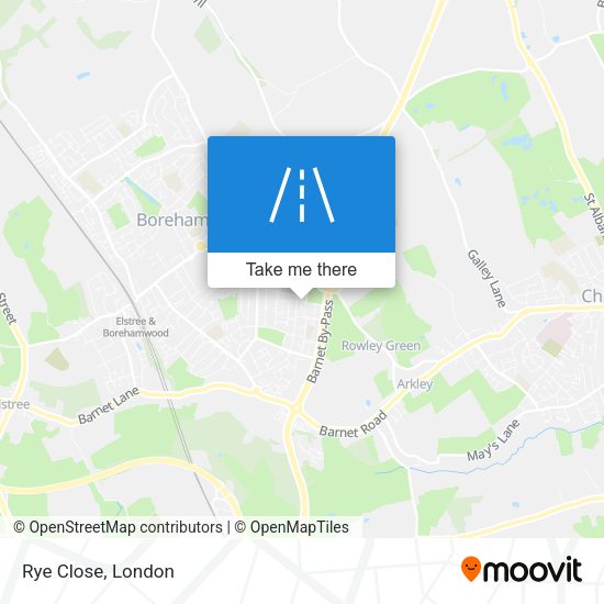 Rye Close map