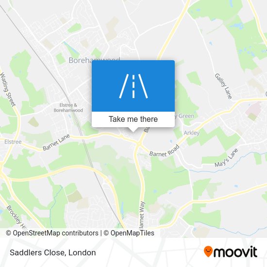 Saddlers Close map