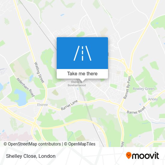 Shelley Close map
