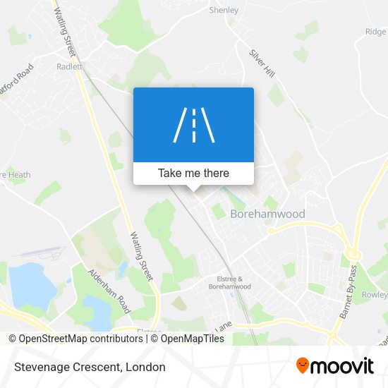 Stevenage Crescent map