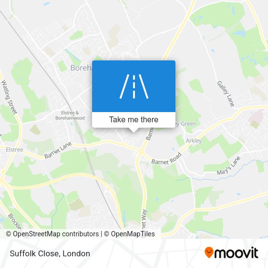 Suffolk Close map