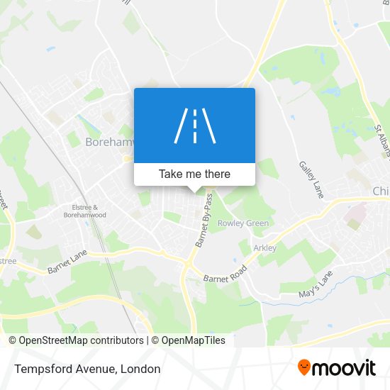 Tempsford Avenue map