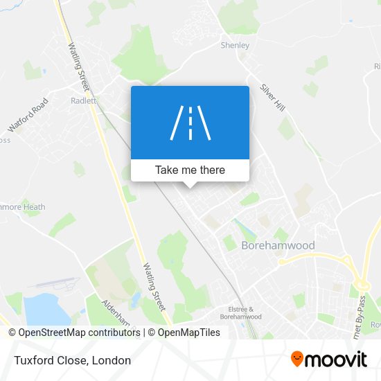 Tuxford Close map
