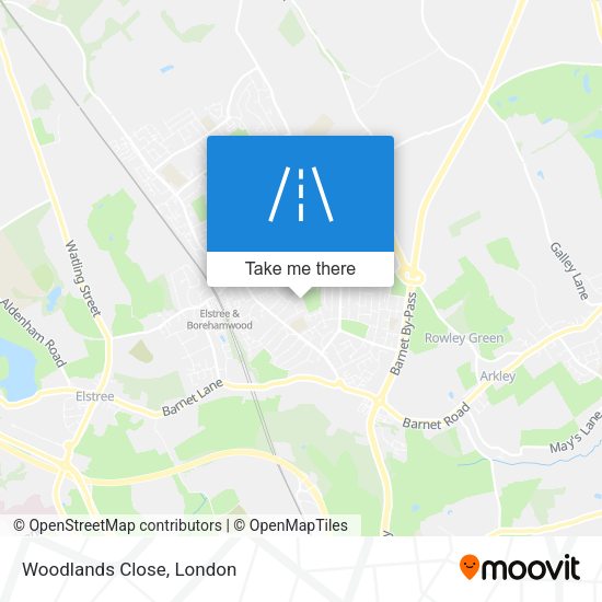 Woodlands Close map