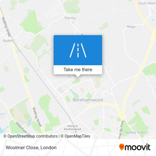 Woolmer Close map