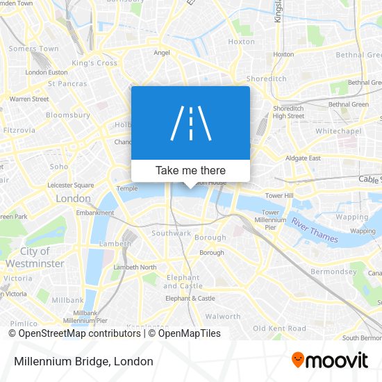 Millennium Bridge map