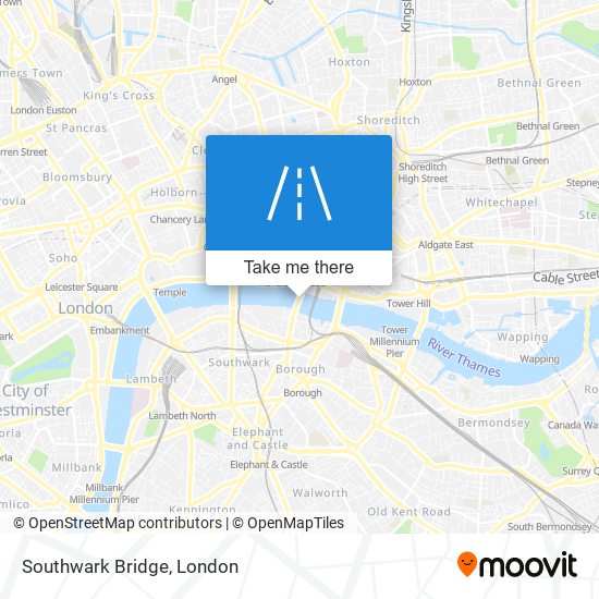 Southwark Bridge map